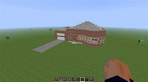 modern brick house Minecraft Map