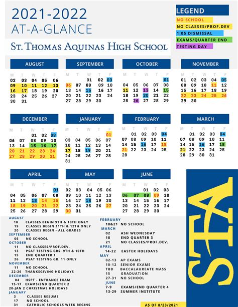 Calendar - St. Thomas Aquinas High School