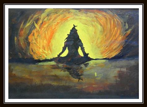 Meditating Lord Shiva - 17in X 12in (Border Framed),ART_PHME52_1712 ...