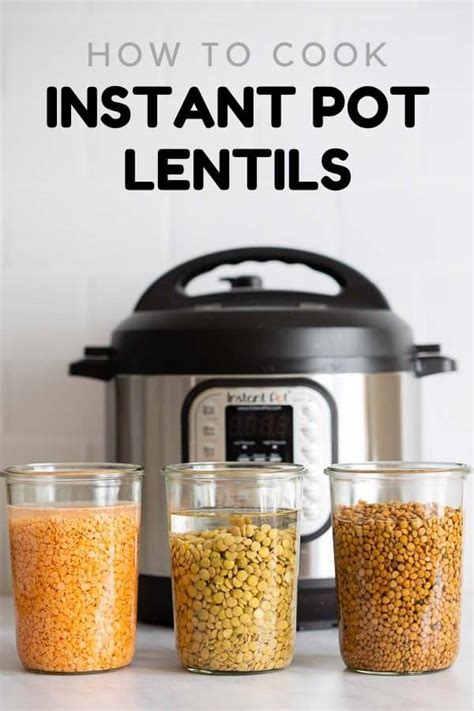 Instant Pot Lentils - Green Healthy Cooking