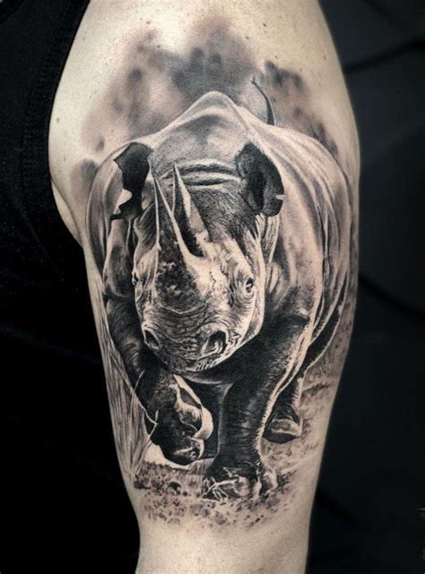 30 Gorgeous Rhino Tattoos You Need to Copy | Xuzinuo | Page 15