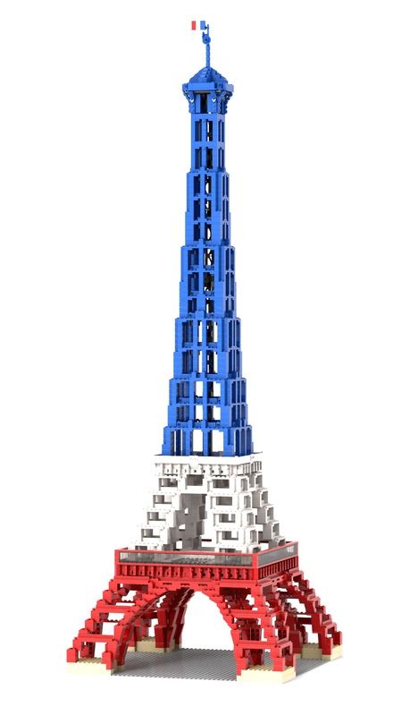 LEGO MOC 10181 Eiffel Tower - French Flag Color by Seo-onDaddy | Rebrickable - Build with LEGO