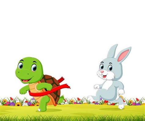 Rabbit And Turtle Race Vector Art, Icons, and Graphics for Free Download