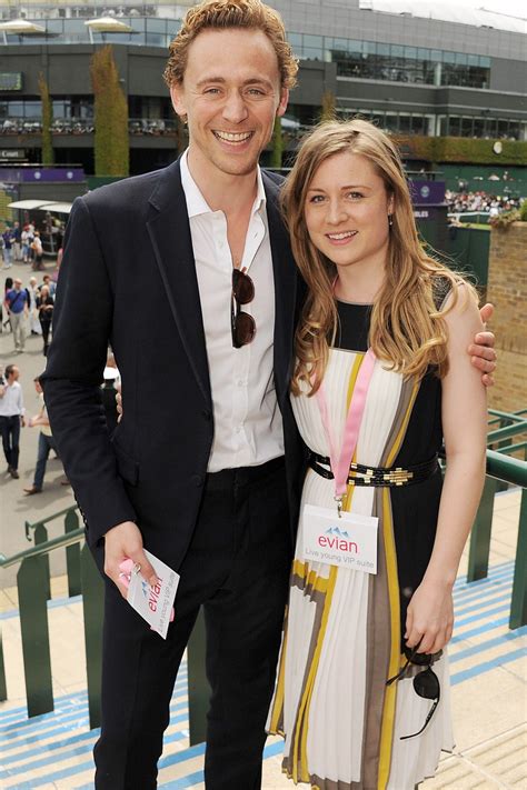 Tom Hiddleston and sister Emma attend the evian ‘Live young’ VIP Suite at Wimbledon on June 25 ...