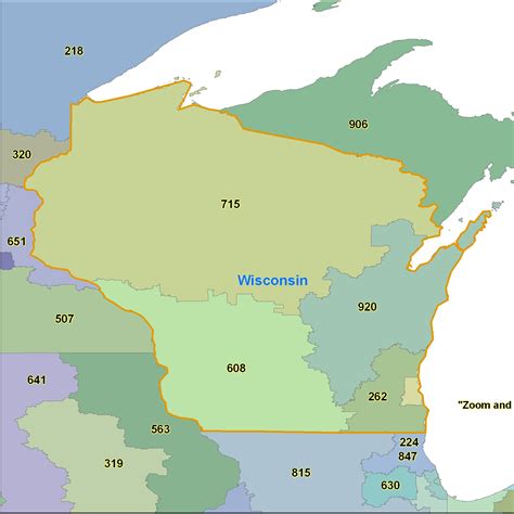 Area Code Map Of Wisconsin | Images and Photos finder