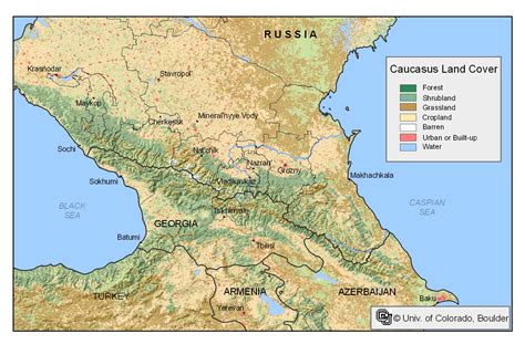 Caucasus Mountains On Map