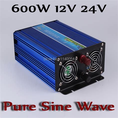 600W Off Grid Inverter 12V 24V, 100/110/120VAC or 220/230/240VAC Pure Sine Wave Output Solar ...