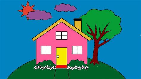 Beautiful Simple House Drawing Images With Colour