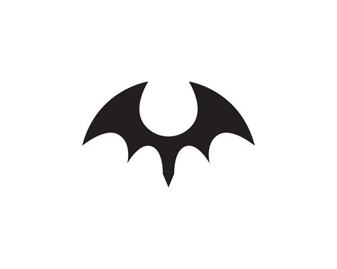 Bat black logo template white background icons app 579403 Vector Art at ...