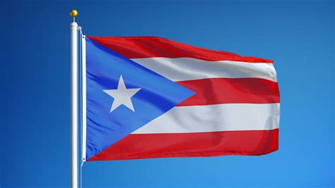 puerto rico flag waving slow motion Stock Footage Video (100% Royalty ...