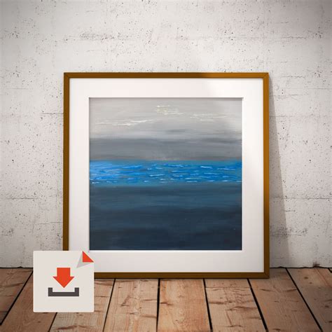 Blue and Grey Abstract Art Print Downloadable Prints Instant - Etsy