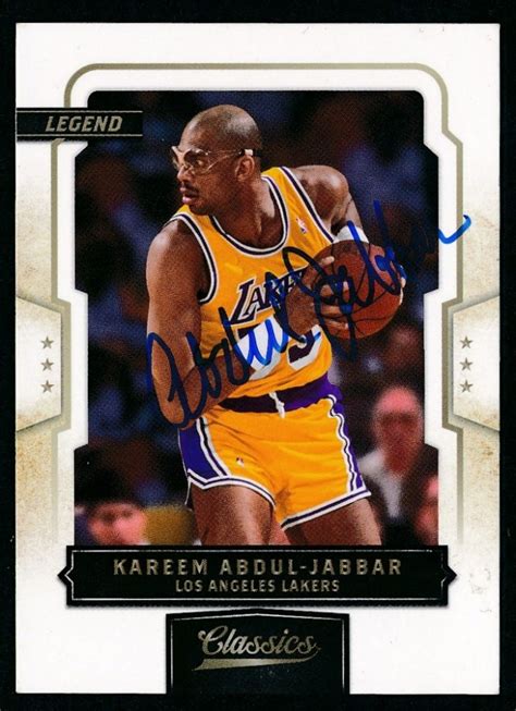 Kareem Abdul-Jabbar Signed Lakers Basketball Card (PSA) | Pristine Auction