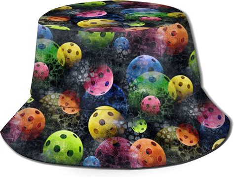 Colorful Pickleball Bucket Hat for Men Women Beach Sun Hat Travel Fishing Hat Black : Amazon.ca ...