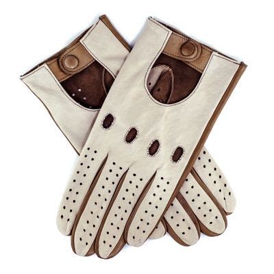 Men's Khaki and Cream Leather Driving Gloves (With images) | Driving gloves, Leather driving ...