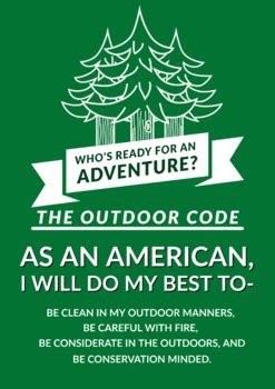 The Outdoor Code (Cub Scouts) by Tiffiny Kelley | TpT