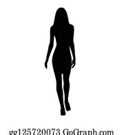28 Front View Isolated Vector Silhouette Catwalk Clip Art | Royalty Free - GoGraph