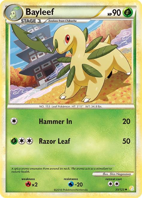 Bayleef 35/123 HS Base Set Uncommon Pokemon Card NEAR MINT TCG