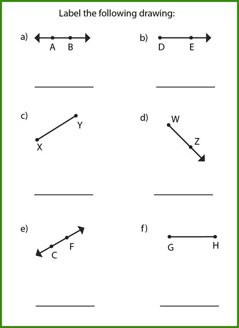 Free Lines Rays and Line Segments Worksheet | 10+ Pages