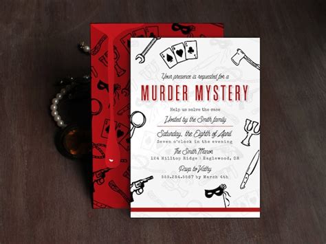 Murder mystery party invitation mystery dinner party | Etsy