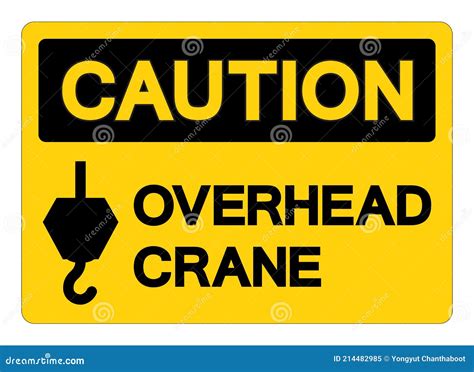 Caution Overhead Crane Symbol Sign, Vector Illustration, Isolate on White Background Label ...