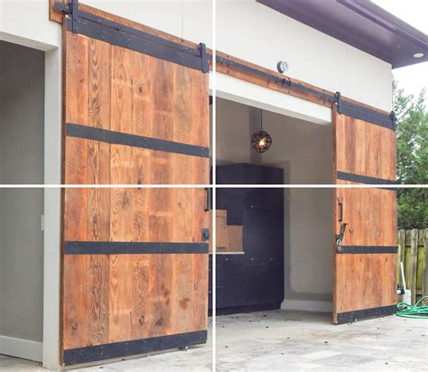 Double Door Barn Door Hardware | Outdoor Barn Door Track System | Barn Door Style Sliding Door ...