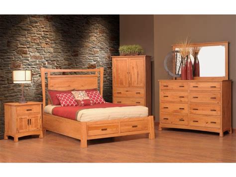 Amish Oak and Cherry Solid Wood Bedroom Group Made in the USA Catilina ...