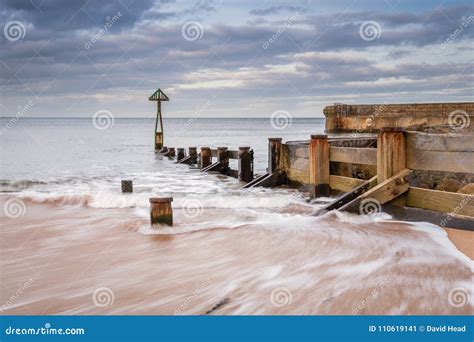 Waymarker at Seaton Sluice Harbour Entrance Stock Image - Image of ...