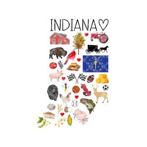 Indiana PNG, State of Indiana Symbols Digital Download, the State of ...