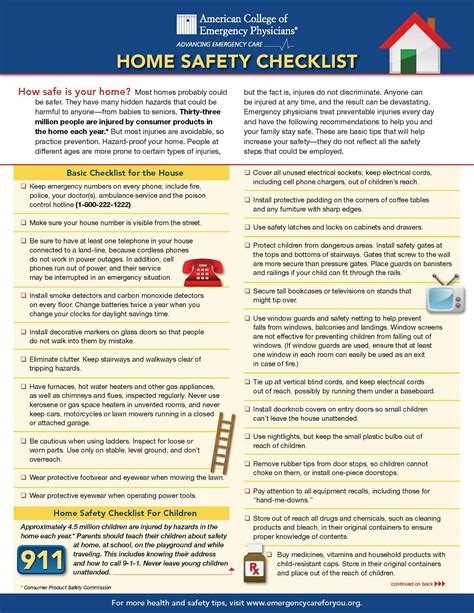 Printable Home Safety Checklist