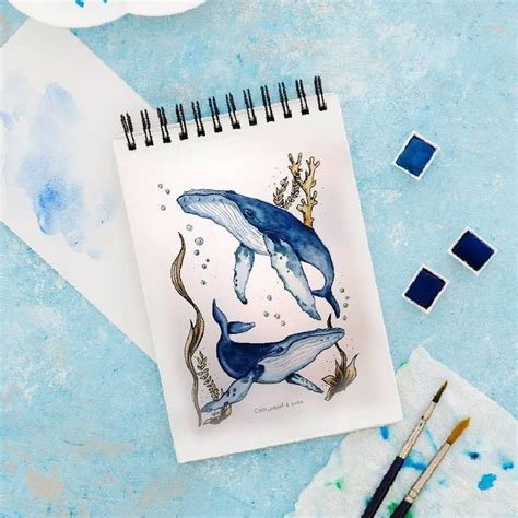 30 Whale Watercolor Painting Ideas | Watercolor whale, Whale painting ...