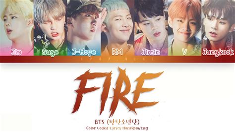 BTS - FIRE Lyrics - YouTube