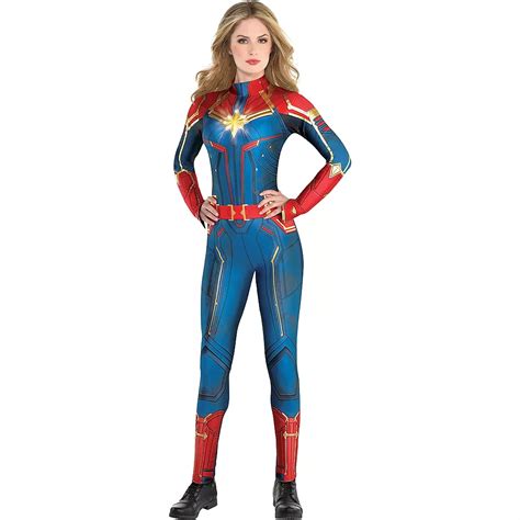 Adult Light-Up Captain Marvel Costume - Captain Marvel | Party City