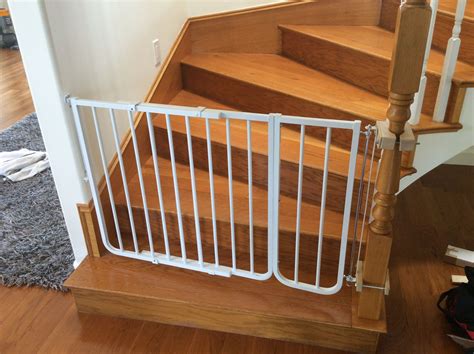 Successfully installed, easy to use retractable gate, at the bottom of the stairs. | Baby ...