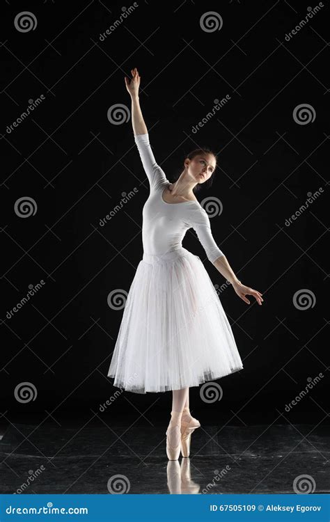 Ballerina in white stock image. Image of ballet, performer - 67505109