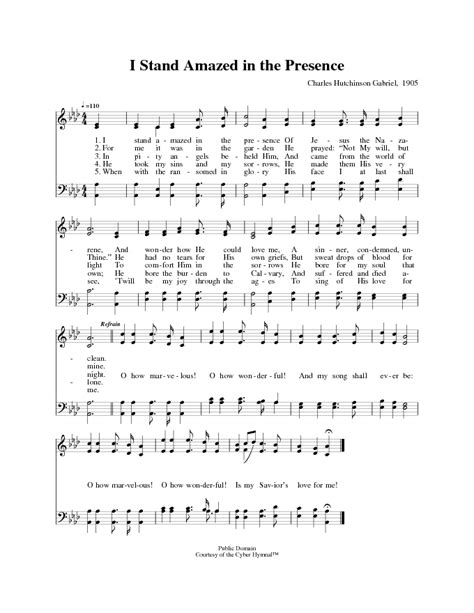 The Cyber Hymnal 3041. I stand amazed in the presence | Hymnary.org