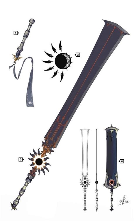 Patreon-supported concept art for a fanfic character's personal weapon of choice. Fantasy ...