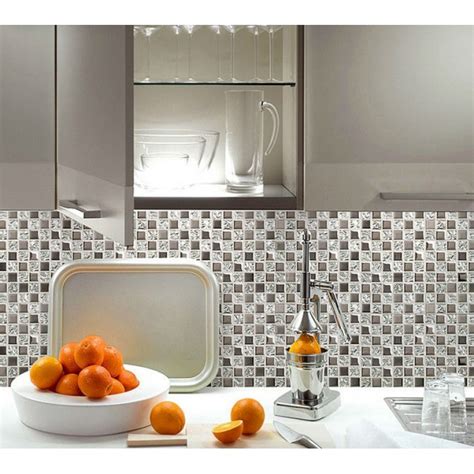 Silver glass tile backsplash ideas bathroom mosaic tiles | Bravotti.com