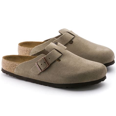 Boston Soft Footbed Suede Leather Taupe | BIRKENSTOCK