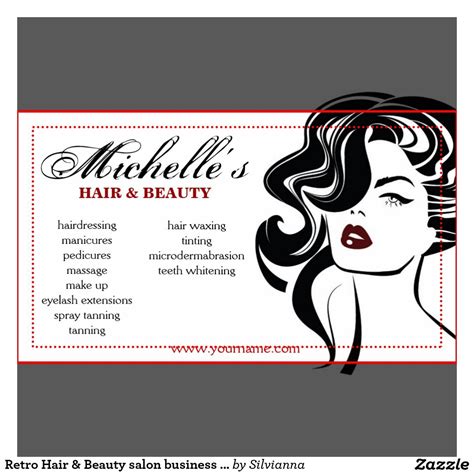 Retro Hair & Beauty salon business card design | Zazzle.com.au | Salon business cards design ...