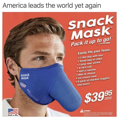 The Snack Mask Face Mask - Meme - Shut Up And Take My Money