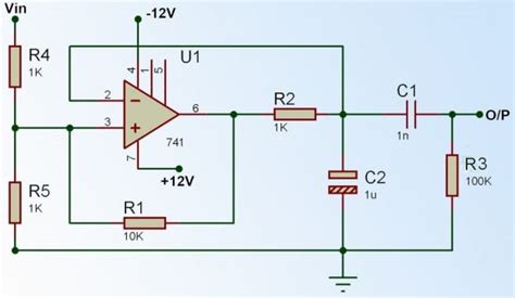 Triangular Wave Generator Circuit with Op Amp IC 741