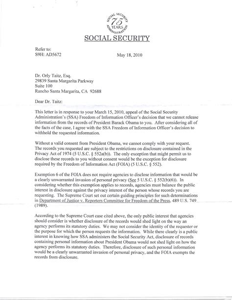 Social Security Letter | levelings