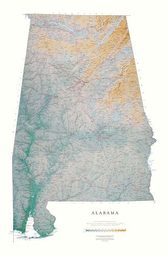 Elevation Map Of Alabama - Hiking In Map