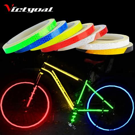 VICTGOAL Bike Stickers Decals Reflective Stickers Strip Bicycle Reflective Tape Sticker Bicycle ...