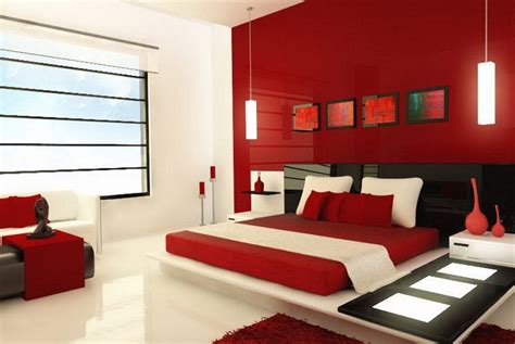 Red and White master bedroom color ideas - Decolover.net