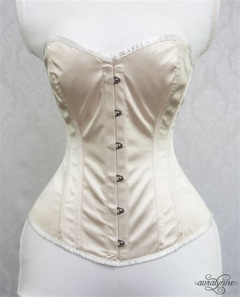 Ivory Satin Hourglass Corset – auralynne