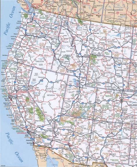 Map Of Western United States, Map Of Western United States With - Printable State Maps With ...