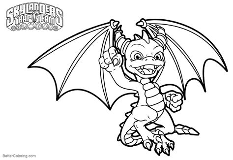 Skylanders Coloring Pages Spyro - Free Printable Coloring Pages