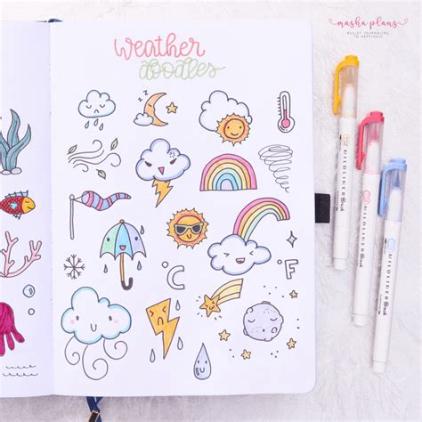 Fun and Easy Bullet Journal Doodles | Masha Plans