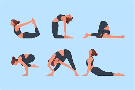 Free Vector | Gradient yoga poses collection